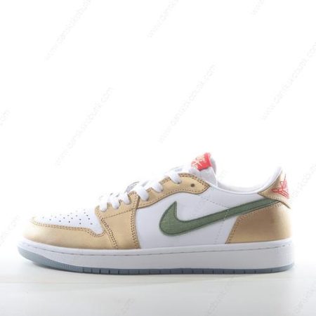 Billige Sko Herre Og Dame Nike Air Jordan 1 Low OG ‘Grønt Guld’ FQ6593-100