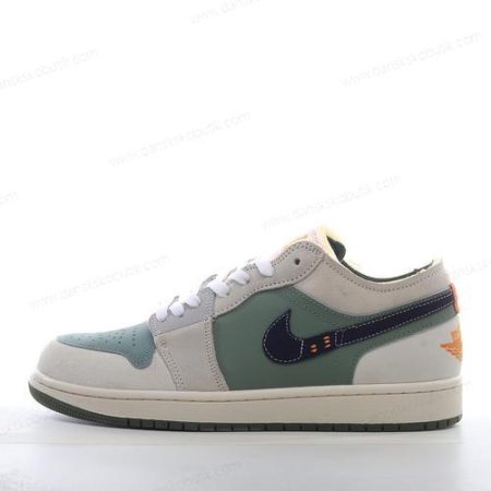 Billige Sko Herre Og Dame Nike Air Jordan 1 Low SE ‘Grå Grøn Sort’ FD6819-300