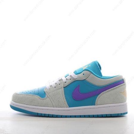 Billige Sko Herre Og Dame Nike Air Jordan 1 Low SE ‘Oliven Blå Lilla’ DX4334-300