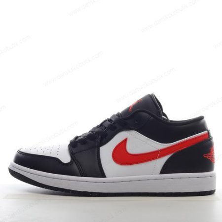 Billige Sko Herre Og Dame Nike Air Jordan 1 Low ‘Sort Rød Hvid’ 554724-075