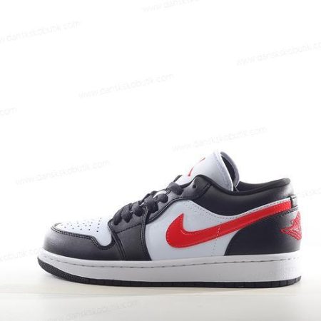 Billige Sko Herre Og Dame Nike Air Jordan 1 Low ‘Sort Rød Hvid’ DC0774-004