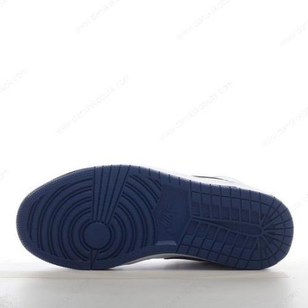 Billige Sko Herre Og Dame Nike Air Jordan 1 Mid ‘Grå Hvid Blå’ DQ8423-014