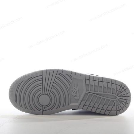 Billige Sko Herre Og Dame Nike Air Jordan 1 Mid ‘Grå Sort Hvid’ 554725-078