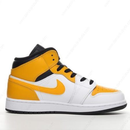 Billige Sko Herre Og Dame Nike Air Jordan 1 Mid ‘Guld Sort’ 554725-170