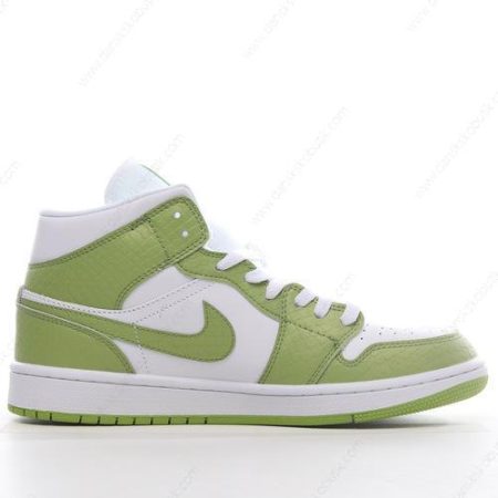Billige Sko Herre Og Dame Nike Air Jordan 1 Mid ‘Hvid Grøn’ DV2959-113