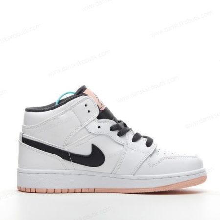 Billige Sko Herre Og Dame Nike Air Jordan 1 Mid ‘Hvid Orange’ 554725-180