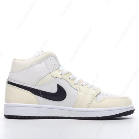 Billige Sko Herre Og Dame Nike Air Jordan 1 Mid ‘Hvid Sort’ BQ6472-121