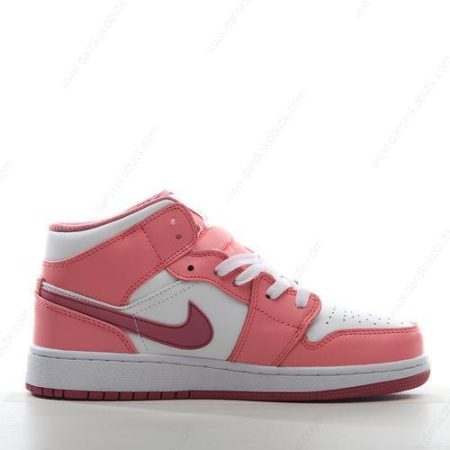Billige Sko Herre Og Dame Nike Air Jordan 1 Mid ‘Pink Hvid’ DQ8423-616