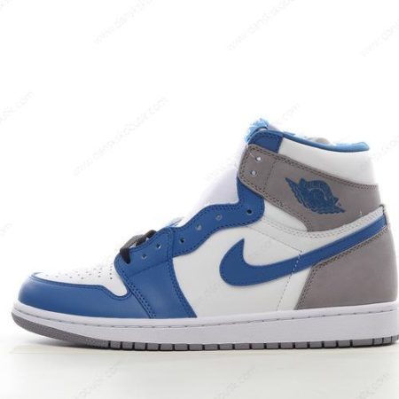 Billige Sko Herre Og Dame Nike Air Jordan 1 Retro High OG ‘Grå Hvid Blå’ FD1437-410