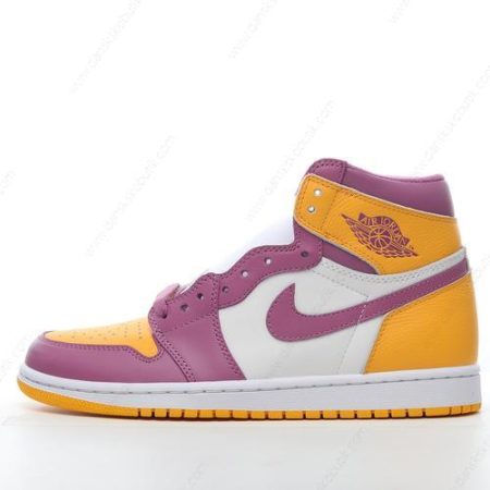 Billige Sko Herre Og Dame Nike Air Jordan 1 Retro High OG ‘Guld Hvid’ 555088-706