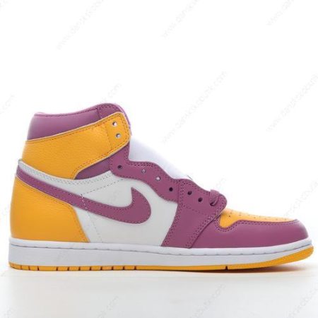 Billige Sko Herre Og Dame Nike Air Jordan 1 Retro High OG ‘Guld Hvid’ 555088-706