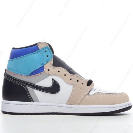 Billige Sko Herre Og Dame Nike Air Jordan 1 Retro High OG ‘Hvid Kaki Blå Sort’ DC6515-100