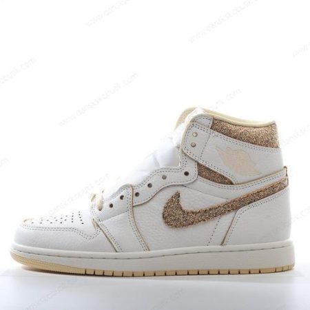 Billige Sko Herre Og Dame Nike Air Jordan 1 Retro High OG ‘Hvid Lysebrun’ FD8631-100