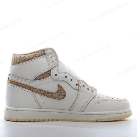 Billige Sko Herre Og Dame Nike Air Jordan 1 Retro High OG ‘Hvid Lysebrun’ FD8631-100