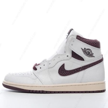 Billige Sko Herre Og Dame Nike Air Jordan 1 Retro High OG ‘Hvid Mørkerød’ DO7097-100