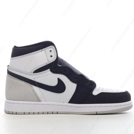 Billige Sko Herre Og Dame Nike Air Jordan 1 Retro High OG ‘Hvid Sort Grå’ 555088-108