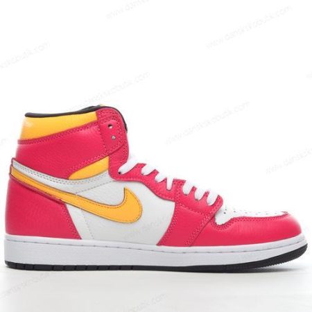 Billige Sko Herre Og Dame Nike Air Jordan 1 Retro High OG ‘Orange Rød Hvid’ 555088-603