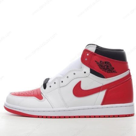 Billige Sko Herre Og Dame Nike Air Jordan 1 Retro High OG ‘Rød Hvid’ 555088-161