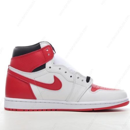 Billige Sko Herre Og Dame Nike Air Jordan 1 Retro High OG ‘Rød Hvid’ 555088-161