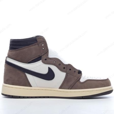 Billige Sko Herre Og Dame Nike Air Jordan 1 Retro High OG ‘Taupe Hvid Sort’ CD4487-100