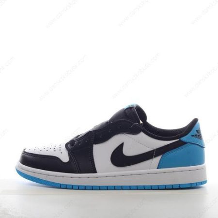 Billige Sko Herre Og Dame Nike Air Jordan 1 Retro Low OG ‘Hvid Mørk Pudder Blå Sort’ CZ0790-104