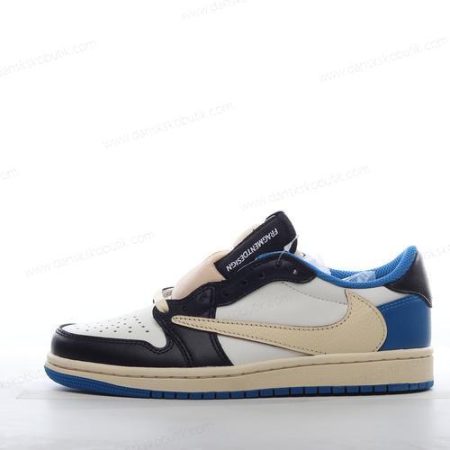 Billige Sko Herre Og Dame Nike Air Jordan 1 Retro Low OG ‘Hvid Sort Blå’ DM7866-140