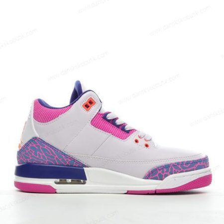 Billige Sko Herre Og Dame Nike Air Jordan 3 Retro ‘Pink Hvid Blå’ 441140-500