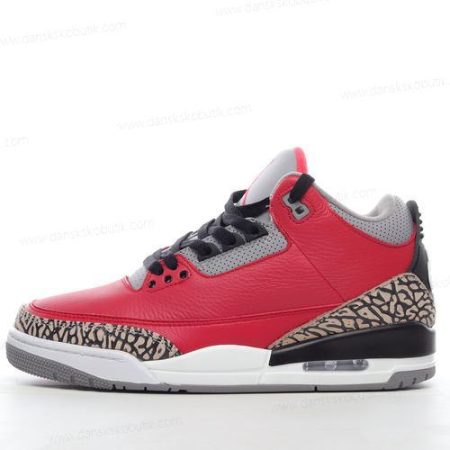 Billige Sko Herre Og Dame Nike Air Jordan 3 Retro ‘Rød Grå’ CU2277-600