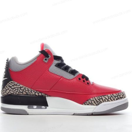 Billige Sko Herre Og Dame Nike Air Jordan 3 Retro ‘Rød Grå’ CU2277-600