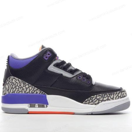 Billige Sko Herre Og Dame Nike Air Jordan 3 Retro ‘Sort Grå Hvid Lilla’ CT8532-050