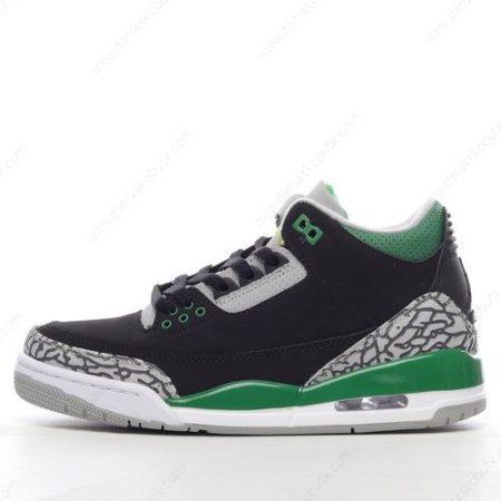 Billige Sko Herre Og Dame Nike Air Jordan 3 Retro ‘Sort Grøn’ 398614-030