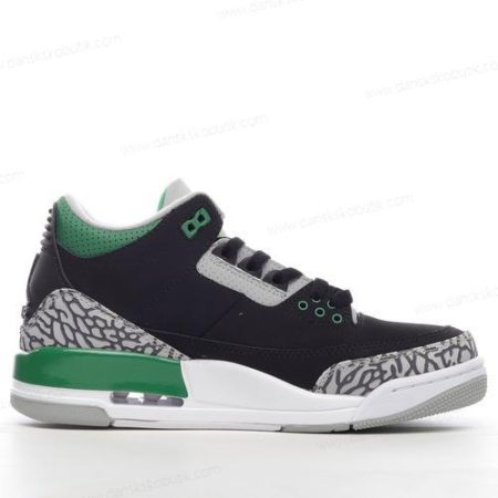 Billige Sko Herre Og Dame Nike Air Jordan 3 Retro ‘Sort Grøn’ 398614-030