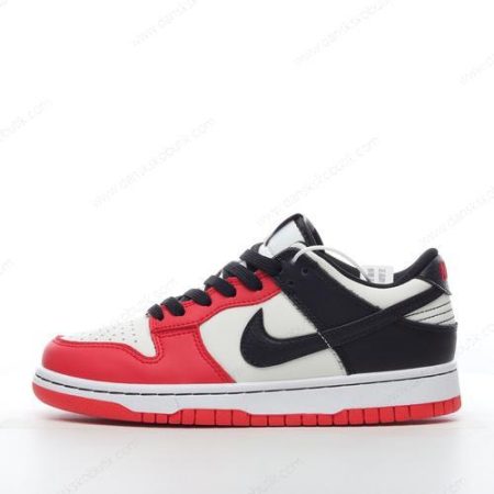 Billige Sko Herre Og Dame Nike Dunk Low EMB ‘Sort Rød Hvid’ DO6288-100