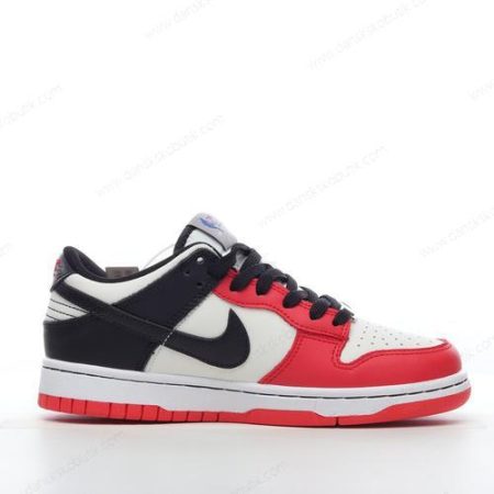 Billige Sko Herre Og Dame Nike Dunk Low EMB ‘Sort Rød Hvid’ DO6288-100