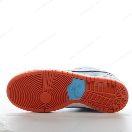 Billige Sko Herre Og Dame Nike SB Dunk Low ‘Hvid Blå Sort’ BQ6817-401