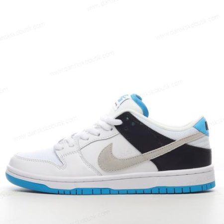 Billige Sko Herre Og Dame Nike SB Dunk Low ‘Hvid Sort Blå’ BQ6817-101