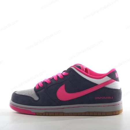 Billige Sko Herre Og Dame Nike SB Dunk Low ‘Hvid Sort Pink’ 504750-061