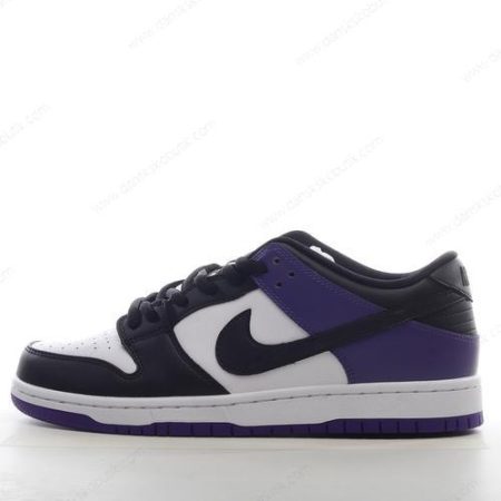 Billige Sko Herre Og Dame Nike SB Dunk Low ‘Lilla Sort Hvid’ BQ6817-500