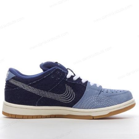 Billige Sko Herre Og Dame Nike SB Dunk Low ‘Marine Hvid’ CV0316-400