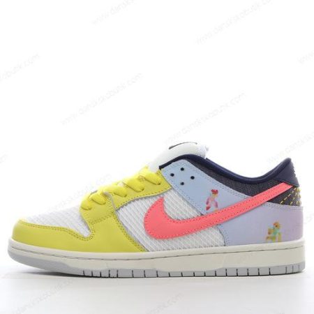 Billige Sko Herre Og Dame Nike SB Dunk Low ‘Pink Gul Grå Sort’ DX9218-100