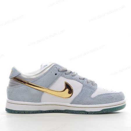 Billige Sko Herre Og Dame Nike SB Dunk Low ‘Sølv Guld’ DC9936-100