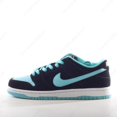 Billige Sko Herre Og Dame Nike SB Dunk Low ‘Sort Hvid Blå’ 304292-030