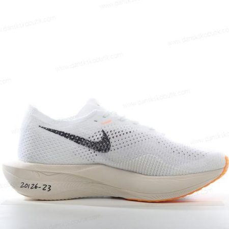 Billige Sko Herre Og Dame Nike ZoomX VaporFly NEXT% 3 ‘Hvid Orange Sort’ DX7957-100